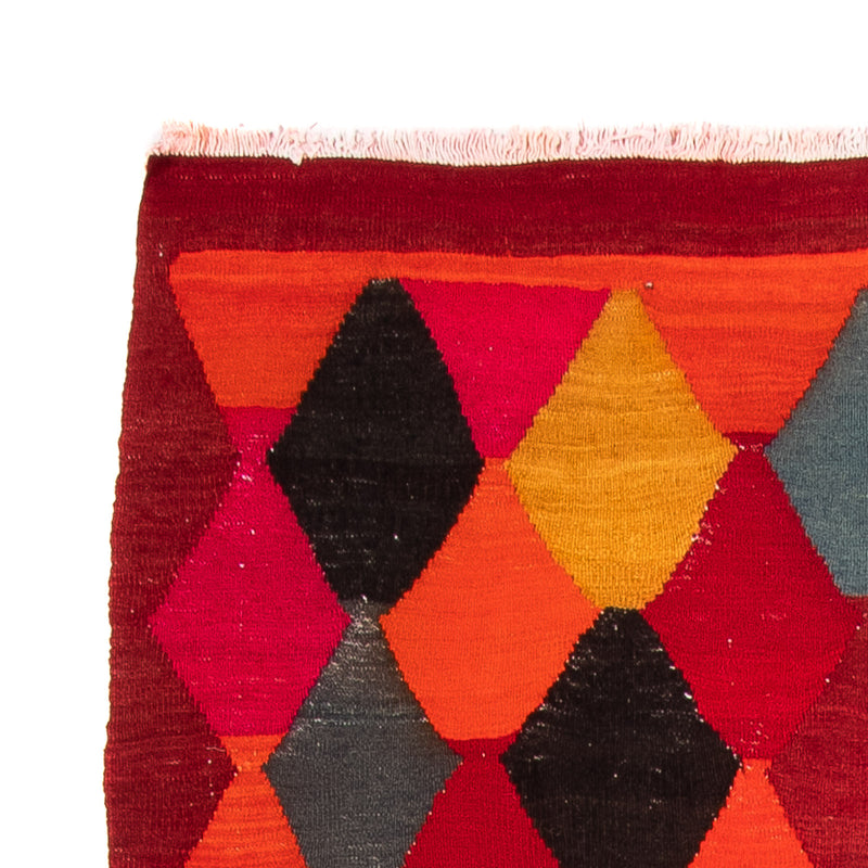 Biegacz Dywan Kelim - Stary - 320 x 145 cm - wielokolorowy