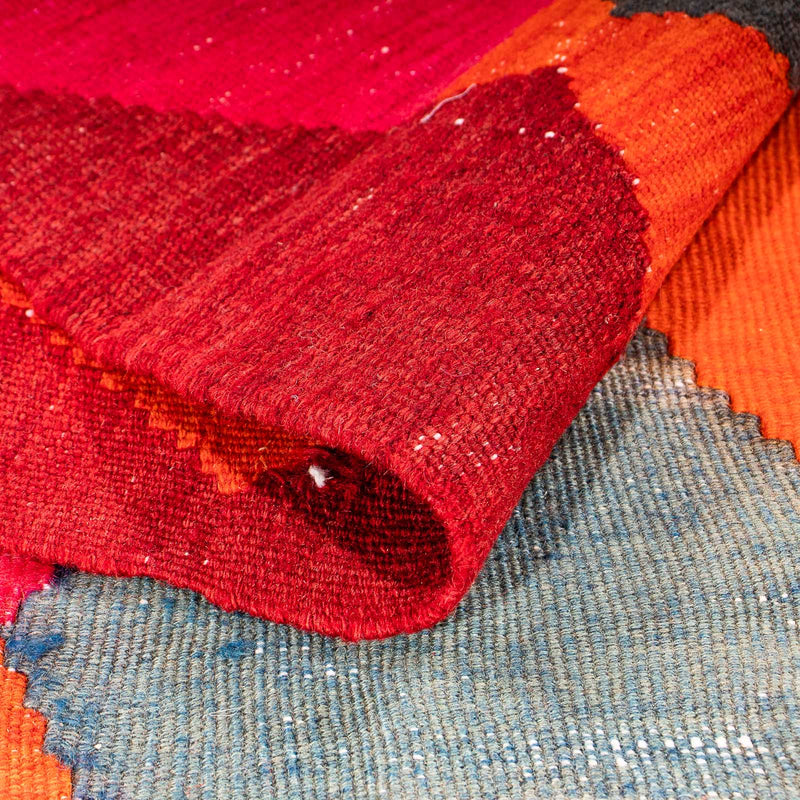 Biegacz Dywan Kelim - Stary - 320 x 145 cm - wielokolorowy