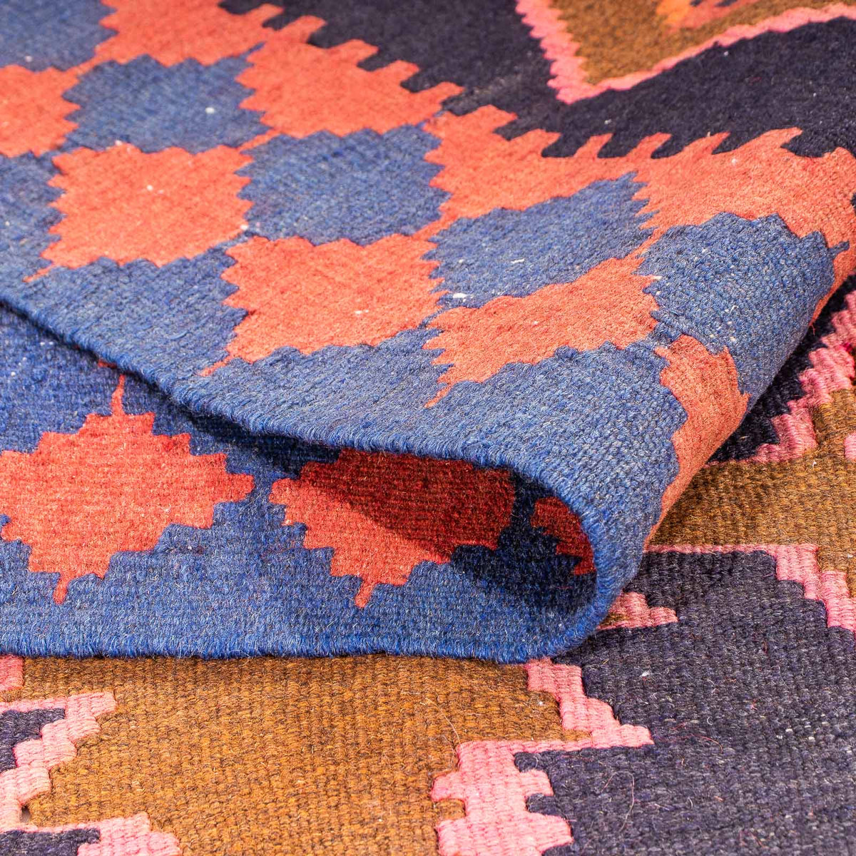 Biegacz Dywan Kelim - Stary - 300 x 135 cm - wielokolorowy