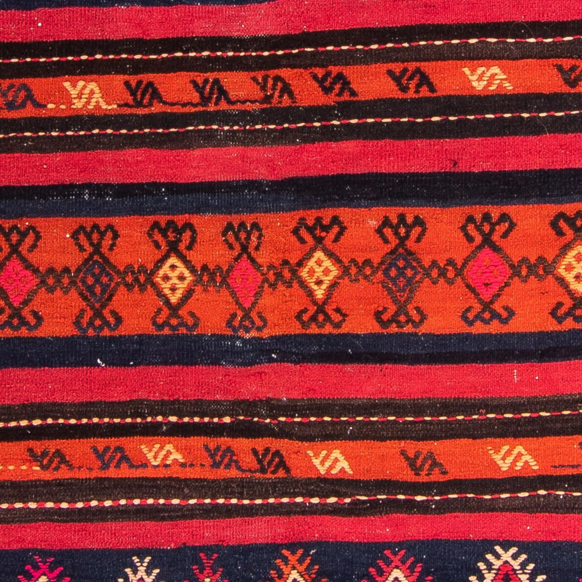 Dywan Kelim - Stary - 200 x 155 cm - wielokolorowy