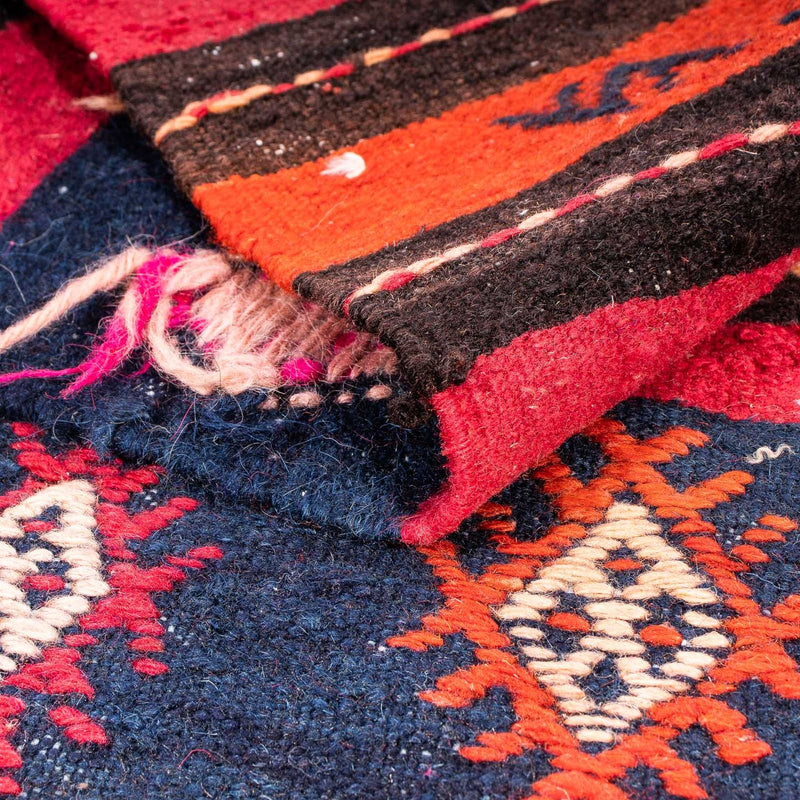 Dywan Kelim - Stary - 200 x 155 cm - wielokolorowy