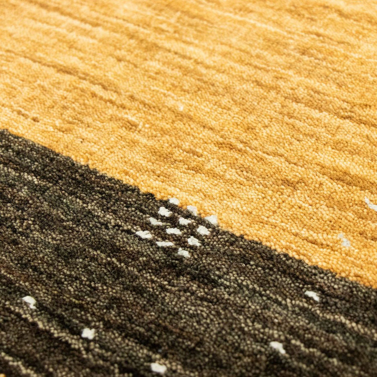 Dywan Gabbeh - Miękki - 137 x 73 cm - ciemny beż