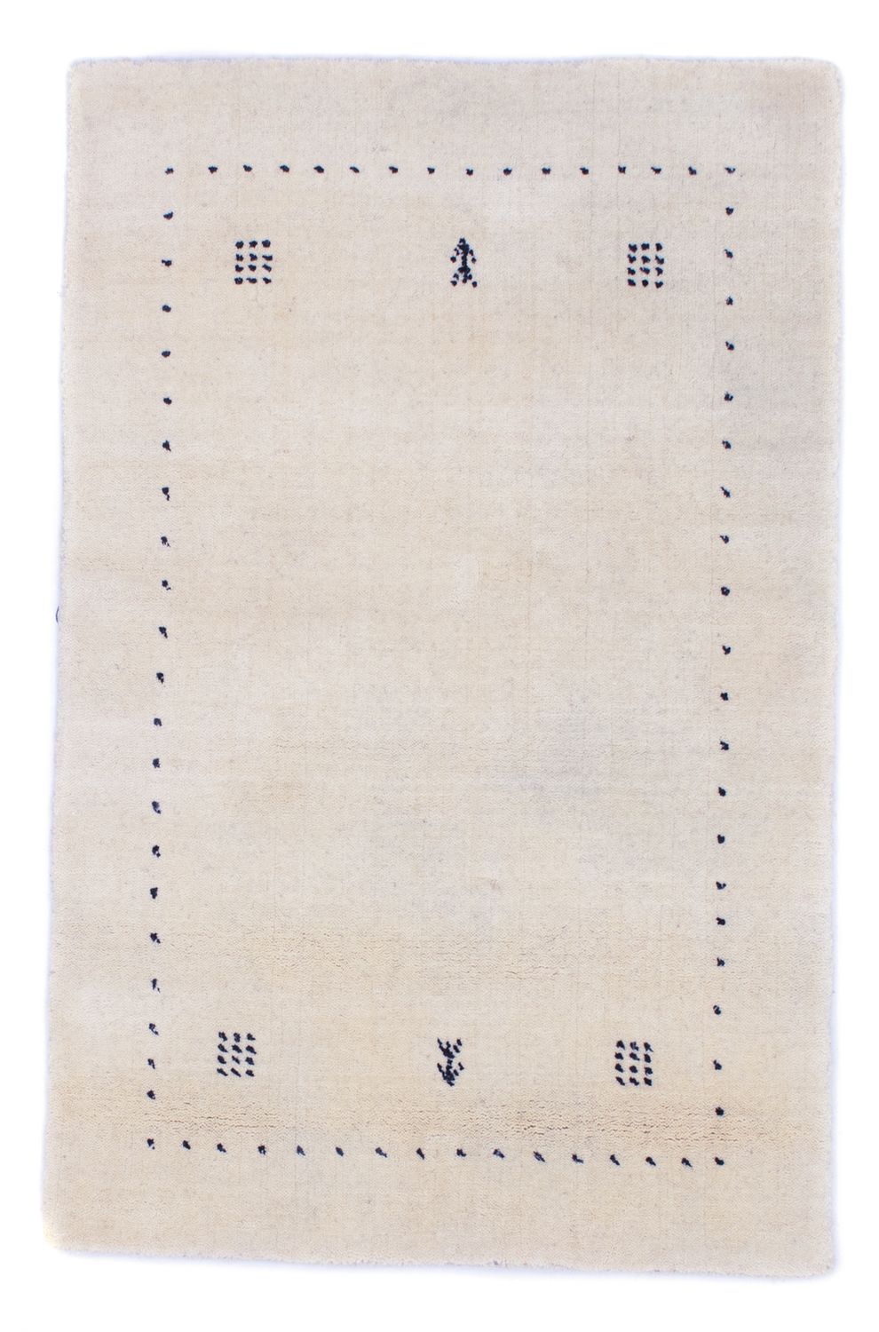 Dywan Gabbeh - Miękki - 90 x 60 cm - naturalna biel