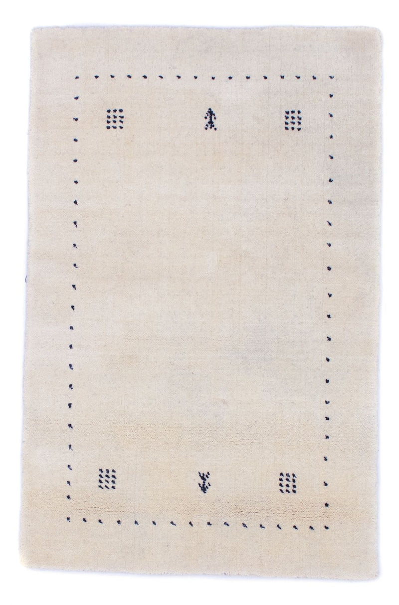 Dywan Gabbeh - Miękki - 90 x 60 cm - naturalna biel