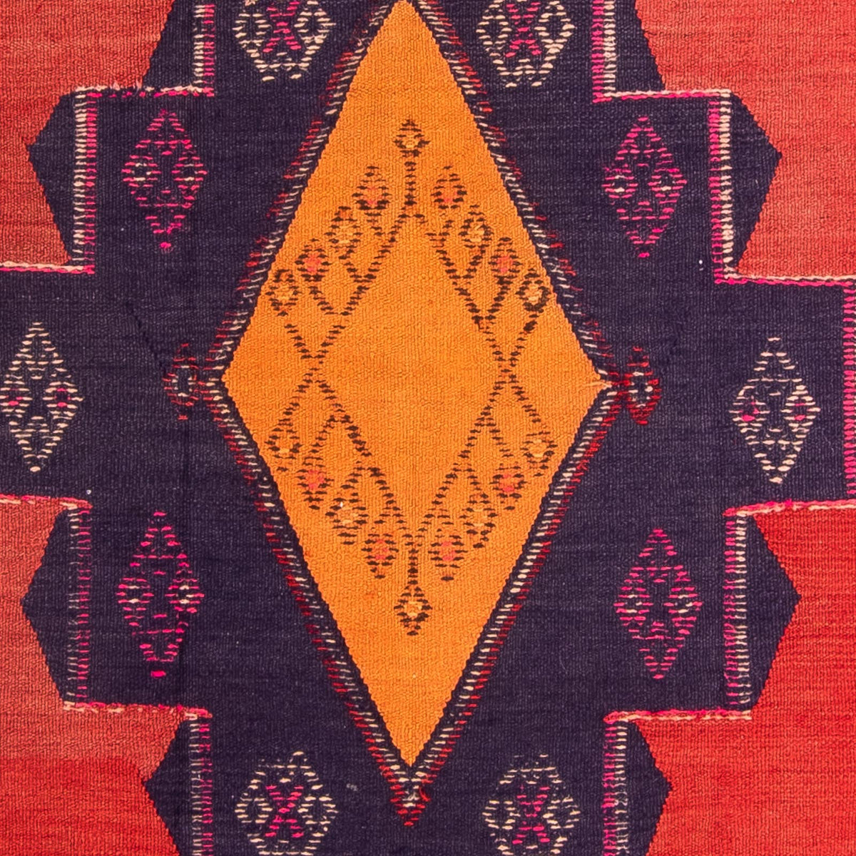 Biegacz Dywan Kelim - Stary - 385 x 150 cm - wielokolorowy