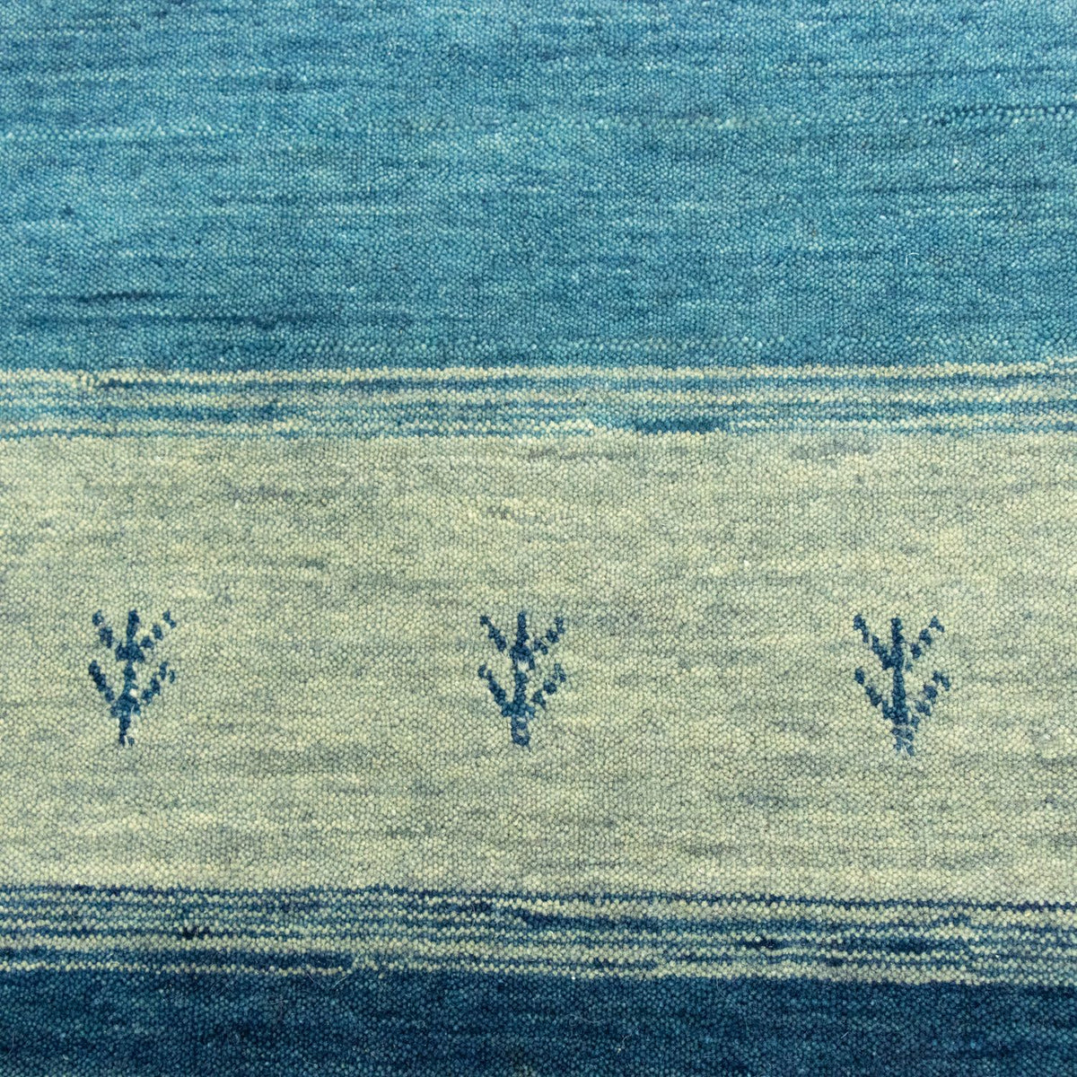 Dywan Gabbeh - Miękki - 203 x 144 cm - niebieski