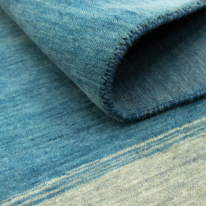 Dywan Gabbeh - Miękki - 203 x 144 cm - niebieski