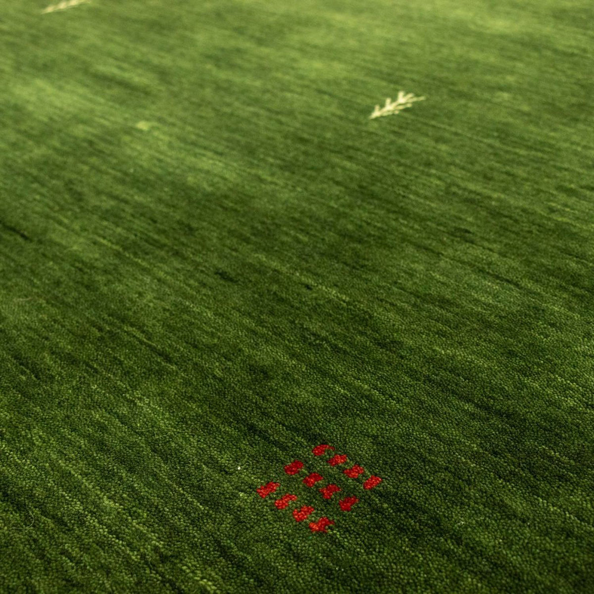 Dywan Gabbeh - Miękki - 196 x 145 cm - zielona