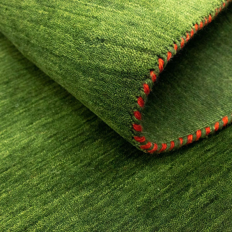 Dywan Gabbeh - Miękki - 196 x 145 cm - zielona