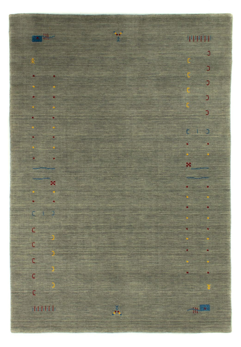 Dywan Gabbeh - Miękki - 201 x 141 cm - srebrny