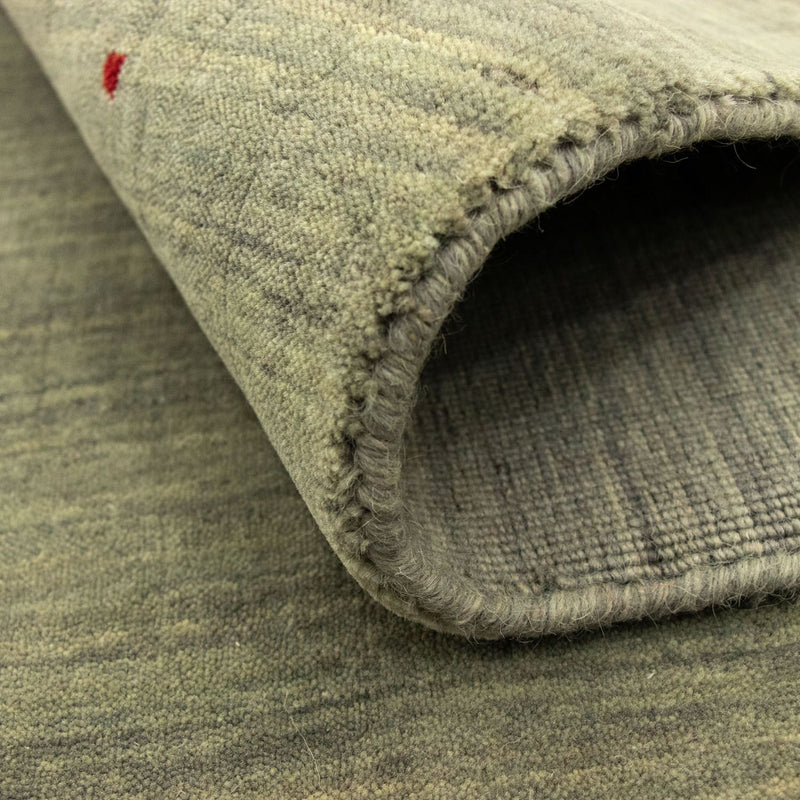 Dywan Gabbeh - Miękki - 201 x 141 cm - srebrny