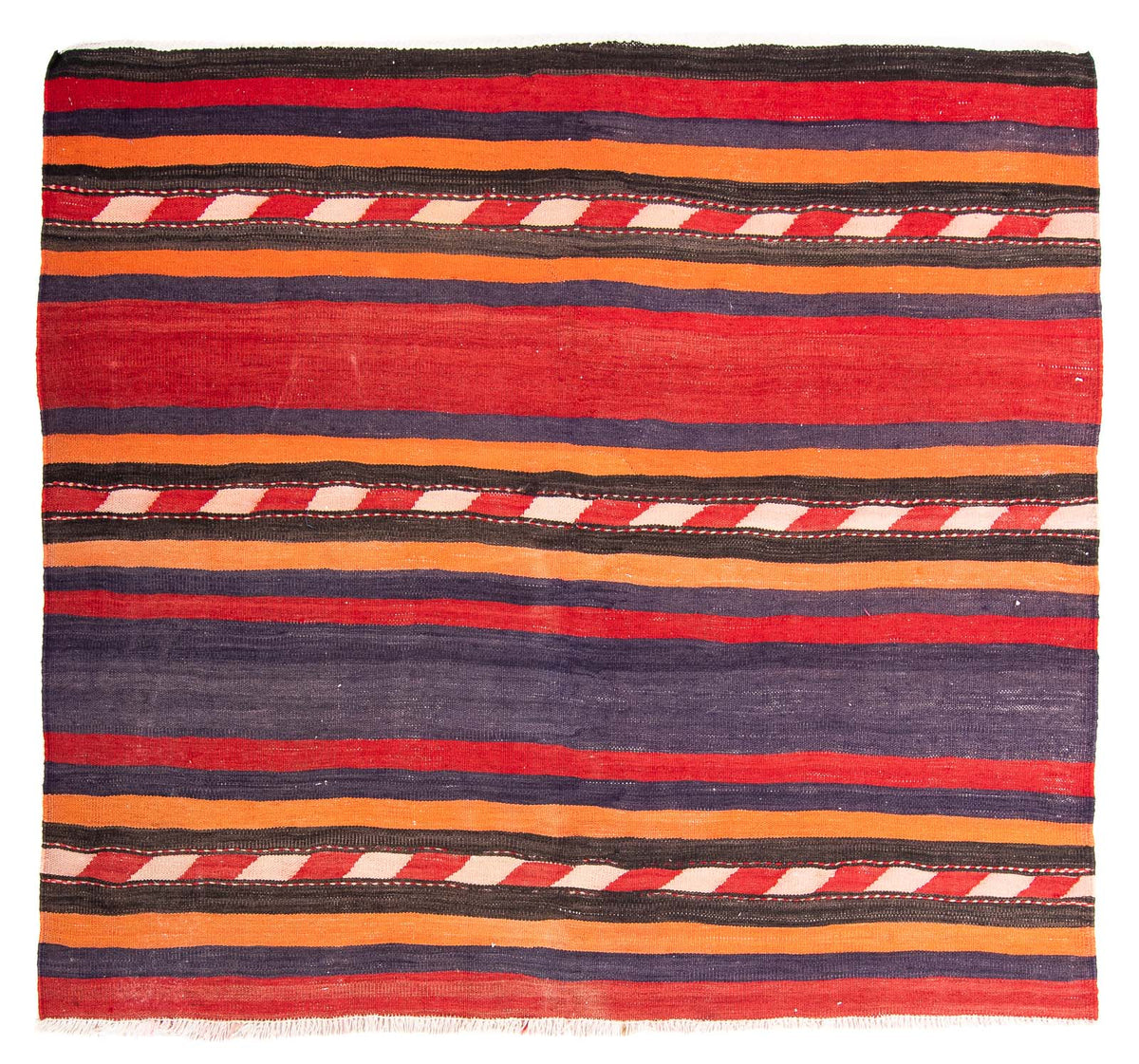 Dywan Kelim - Stary - 165 x 150 cm - wielokolorowy