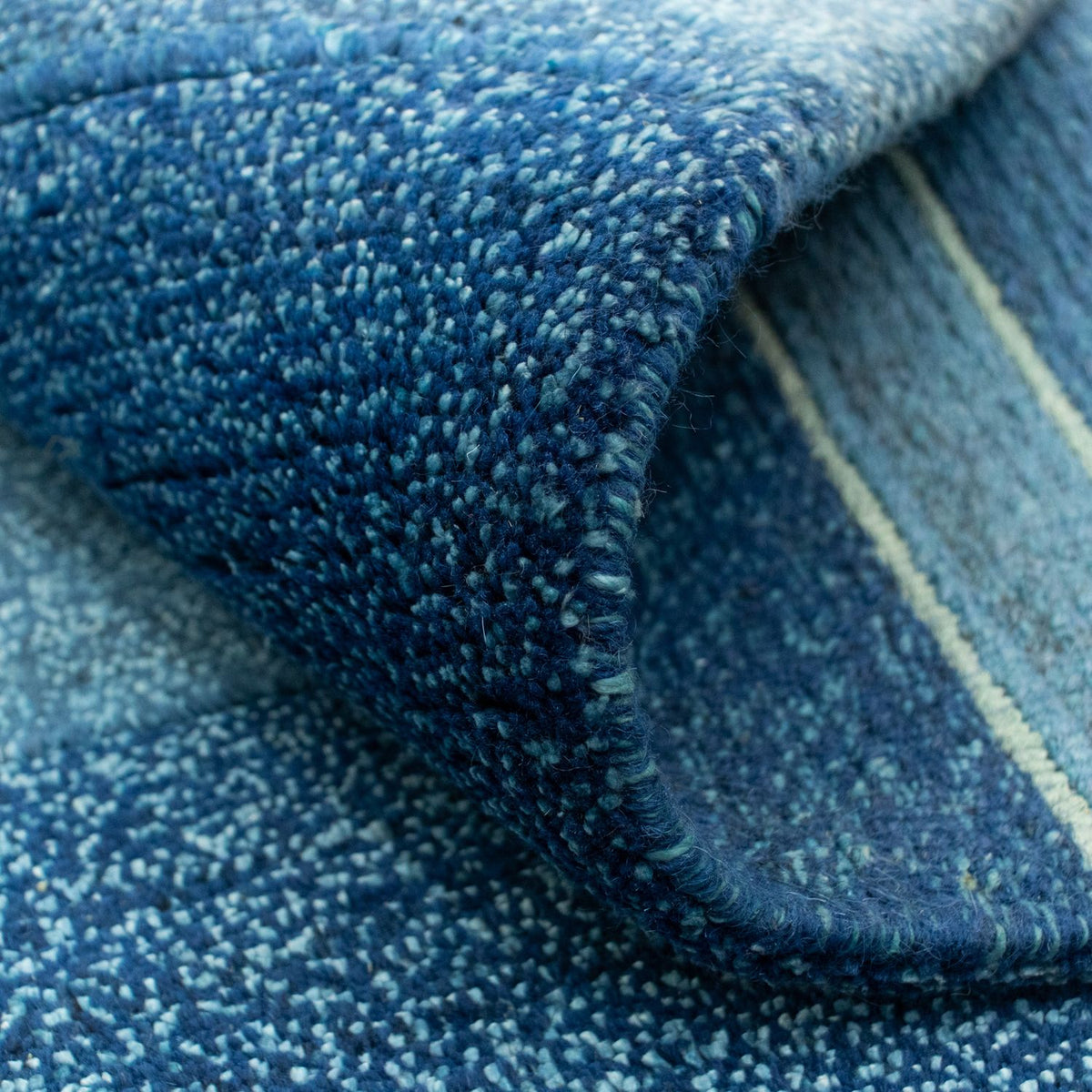 Dywan z Nepalu - 181 x 121 cm - niebieski