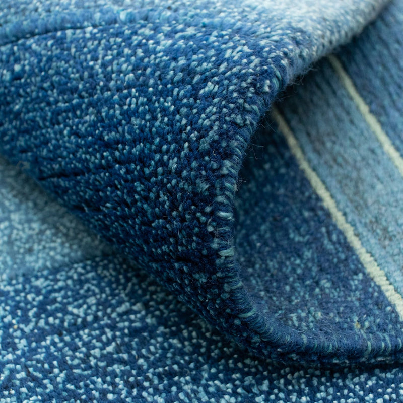 Dywan z Nepalu - 181 x 121 cm - niebieski