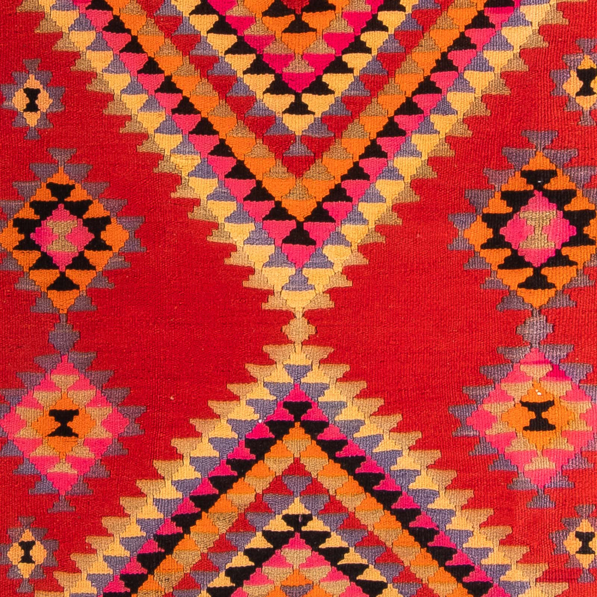 Biegacz Dywan Kelim - Stary - 400 x 155 cm - wielokolorowy