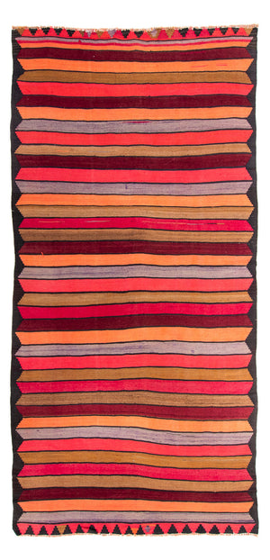 Dywan Kelim - Stary - 330 x 170 cm - wielokolorowy