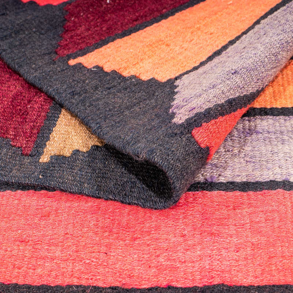 Dywan Kelim - Stary - 330 x 170 cm - wielokolorowy