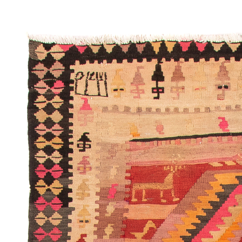 Biegacz Dywan Kelim - Stary - 275 x 150 cm - wielokolorowy