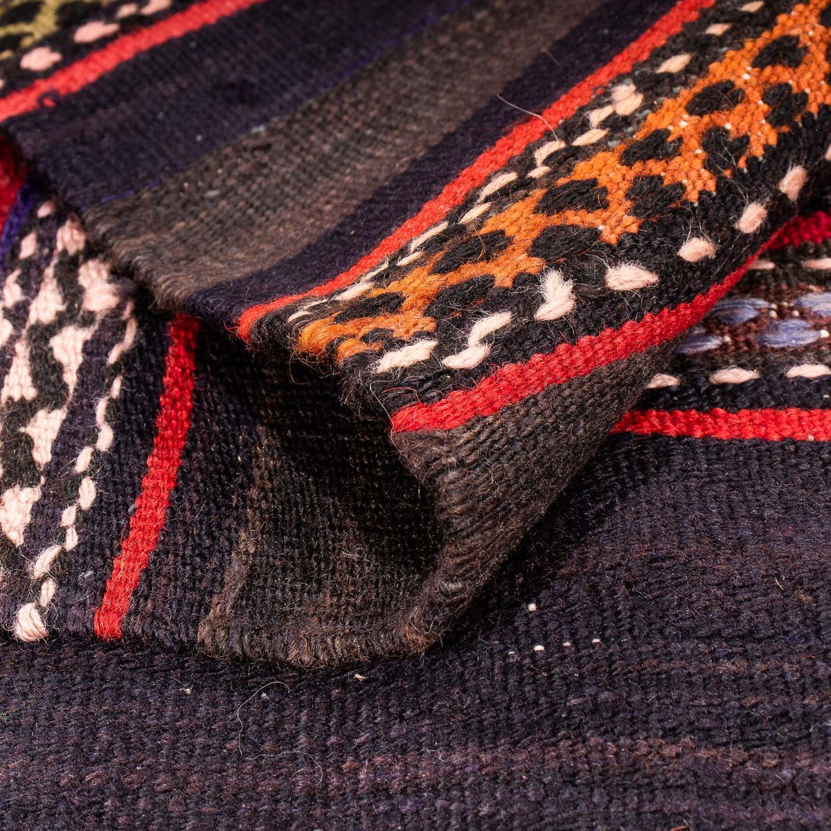 Dywan Kelim - Stary - 150 x 110 cm - wielokolorowy