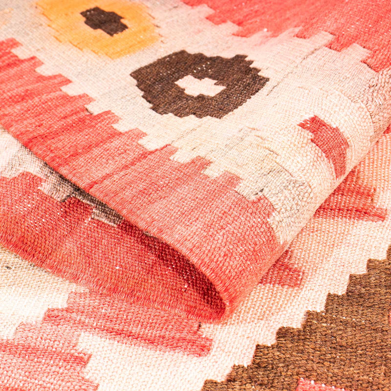 Dywan Kelim - Stary - 283 x 142 cm - wielokolorowy