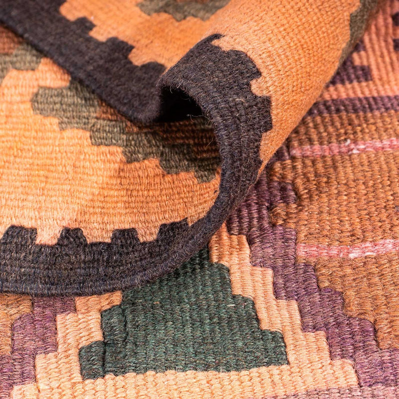 Biegacz Dywan Kelim - Stary - 340 x 150 cm - wielokolorowy