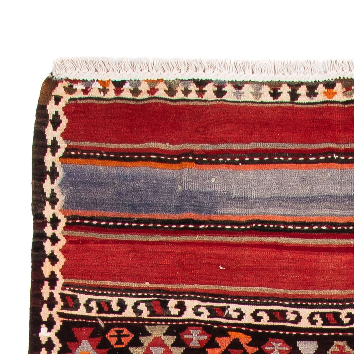 Biegacz Dywan Kelim - Stary - 310 x 140 cm - wielokolorowy