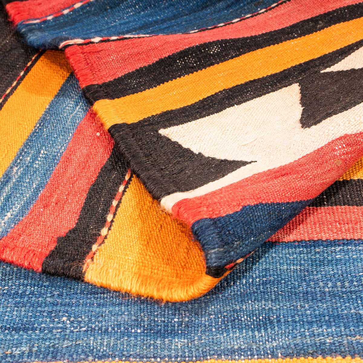 Biegacz Dywan Kelim - Stary - 260 x 163 cm - wielokolorowy