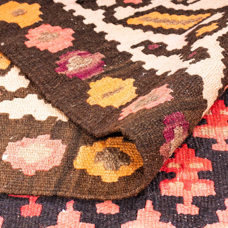 Dywan Kelim - Stary - 270 x 145 cm - wielokolorowy