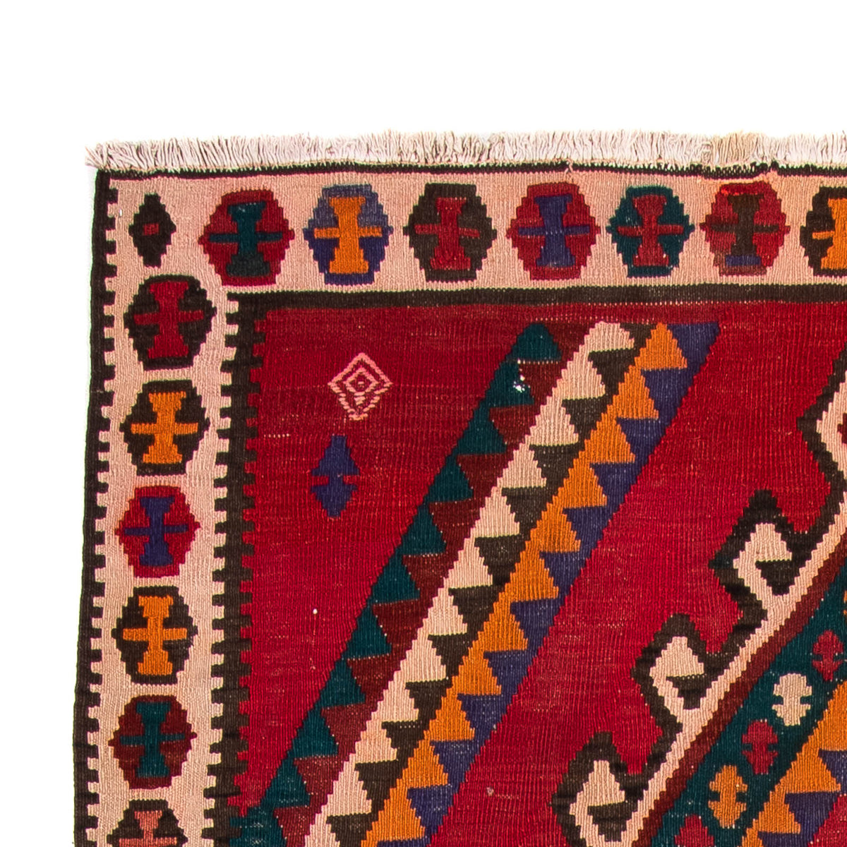 Biegacz Dywan Kelim - Stary - 323 x 167 cm - wielokolorowy