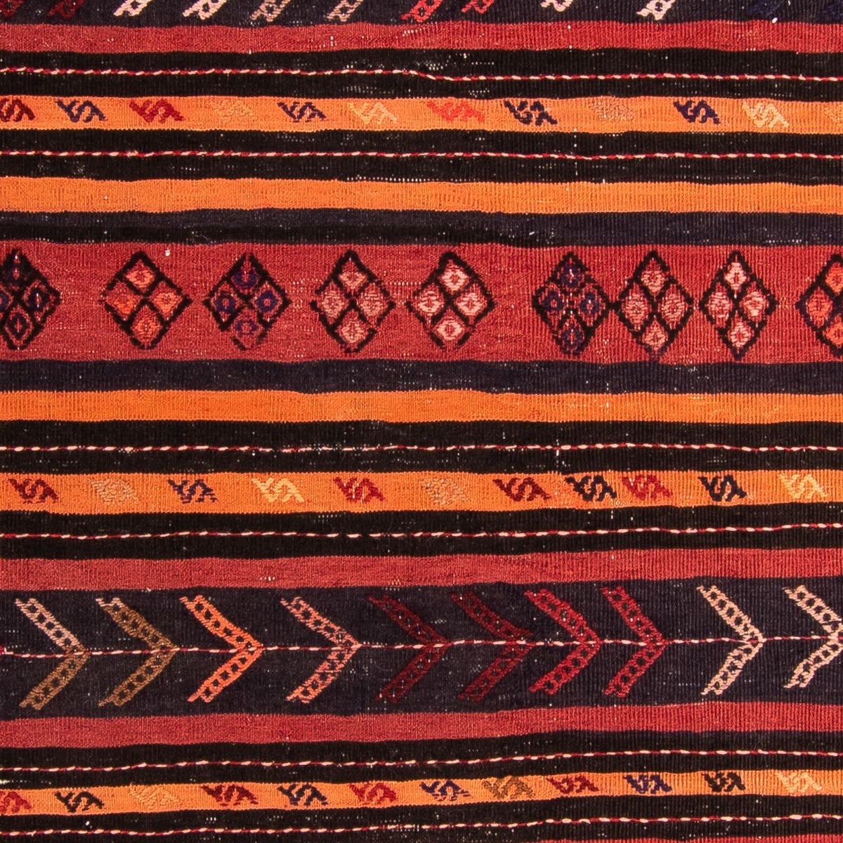 Dywan Kelim - Stary - 225 x 165 cm - wielokolorowy