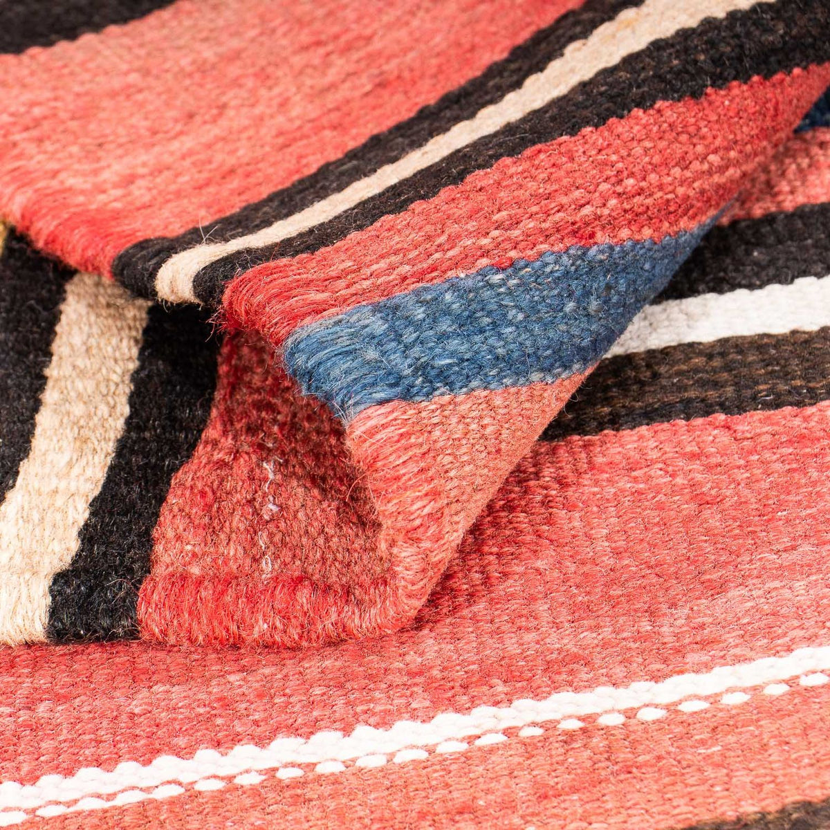 Dywan Kelim - Stary kwadratowy  - 130 x 130 cm - wielokolorowy