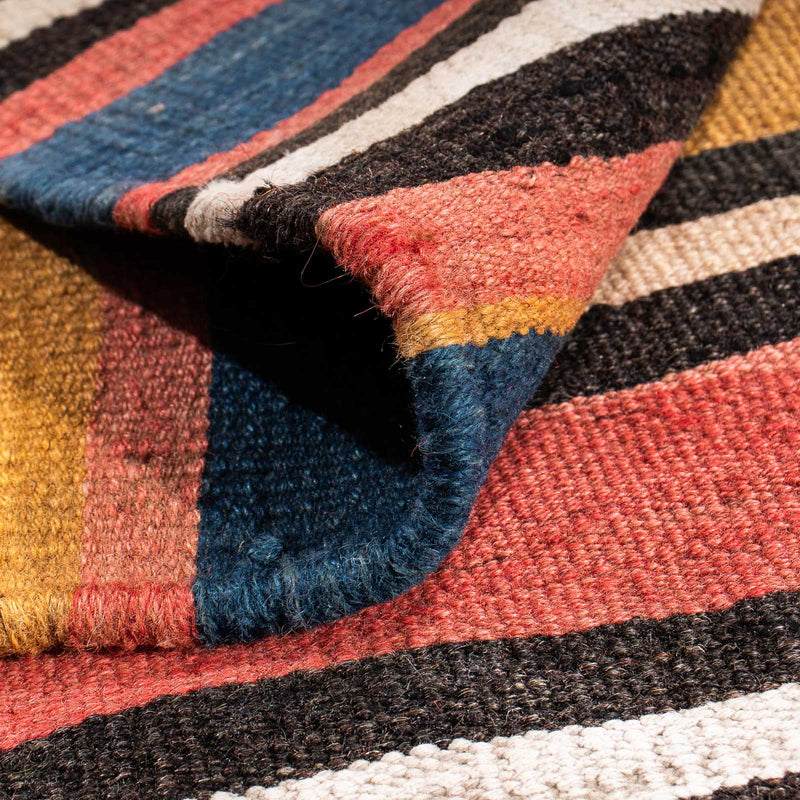 Dywan Kelim - Stary kwadratowy  - 140 x 130 cm - wielokolorowy