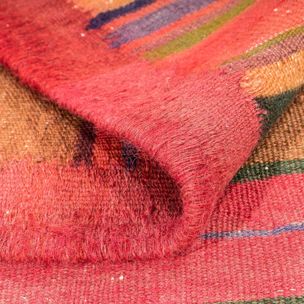 Dywan Kelim - Stary - 235 x 155 cm - wielokolorowy