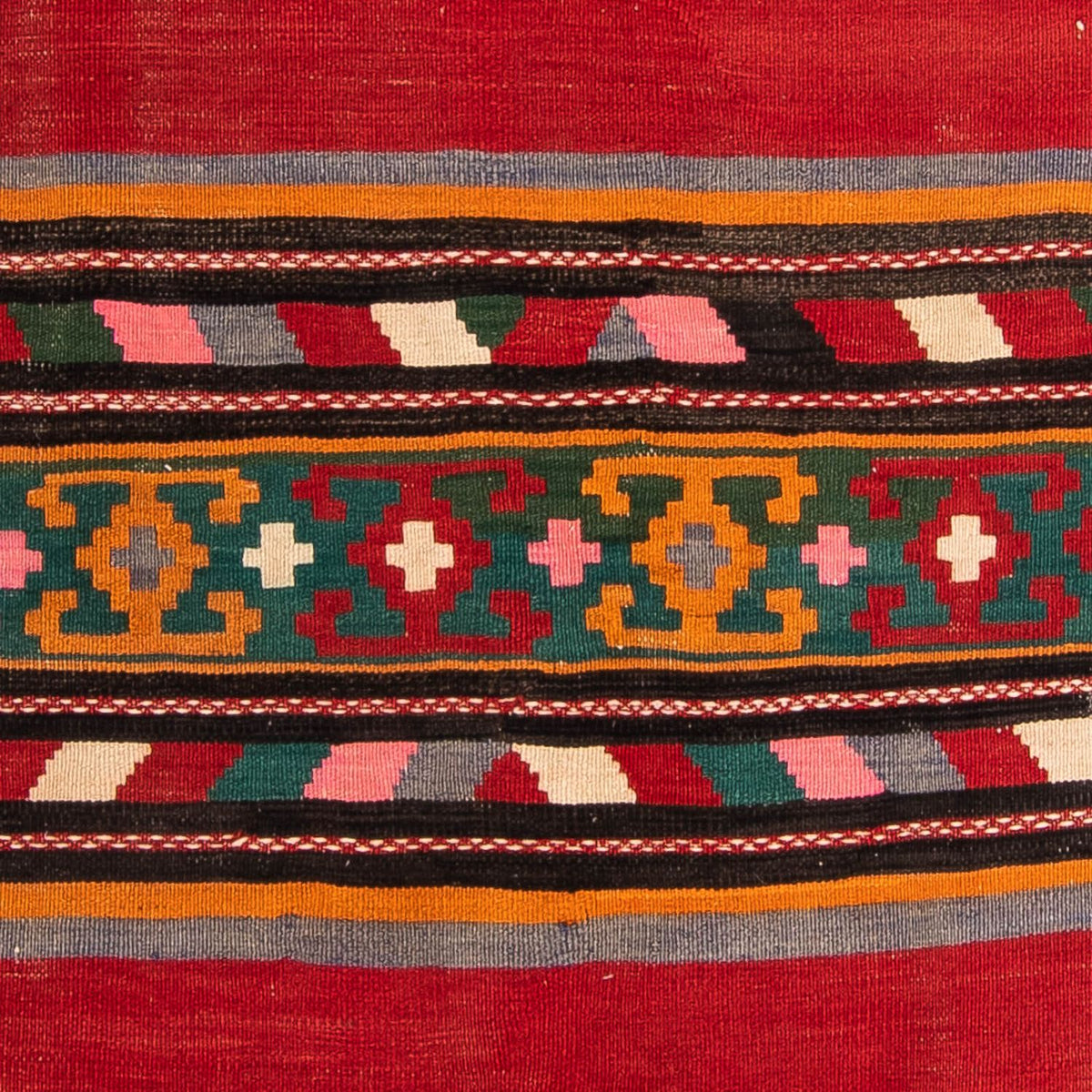 Biegacz Dywan Kelim - Stary - 270 x 145 cm - wielokolorowy