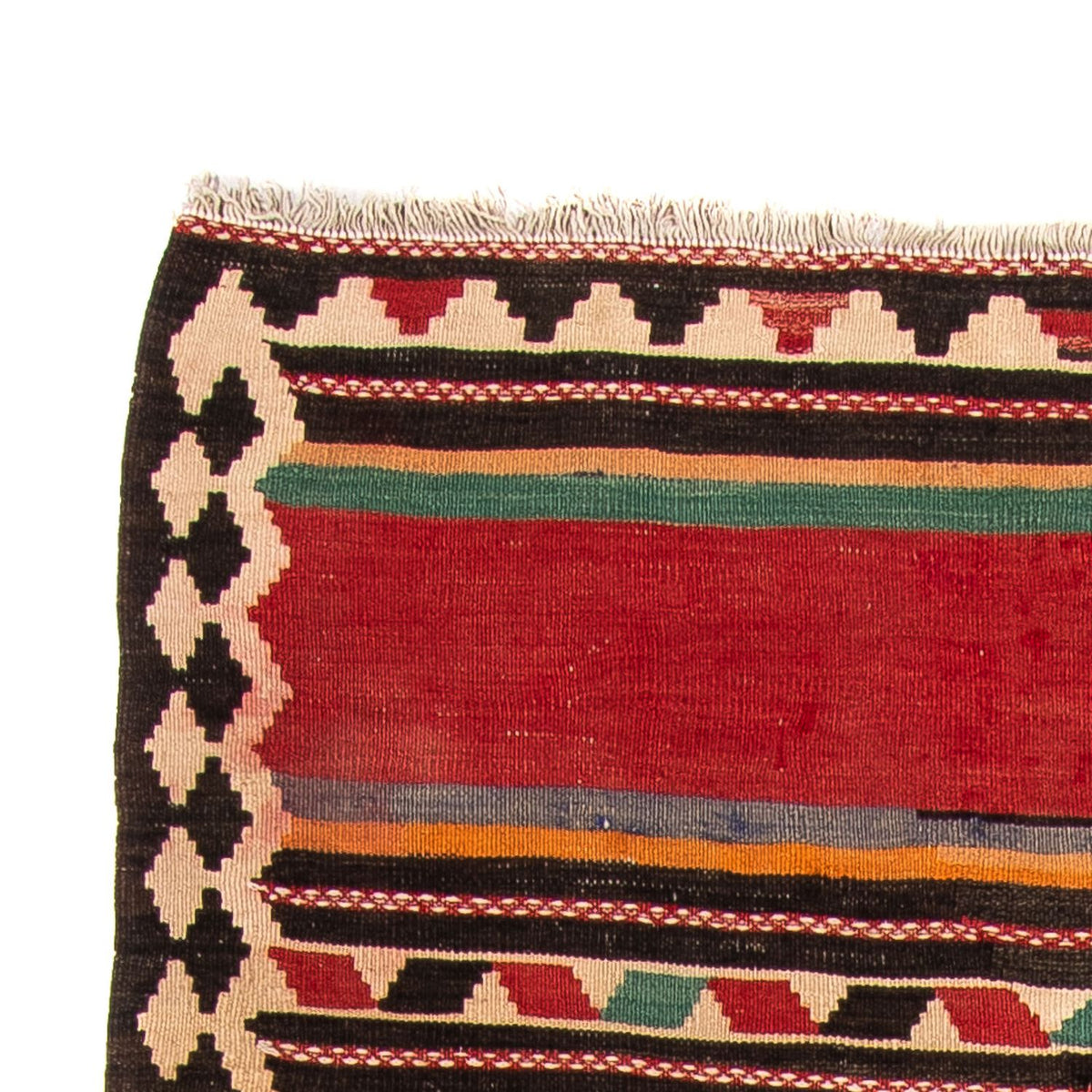 Biegacz Dywan Kelim - Stary - 270 x 145 cm - wielokolorowy