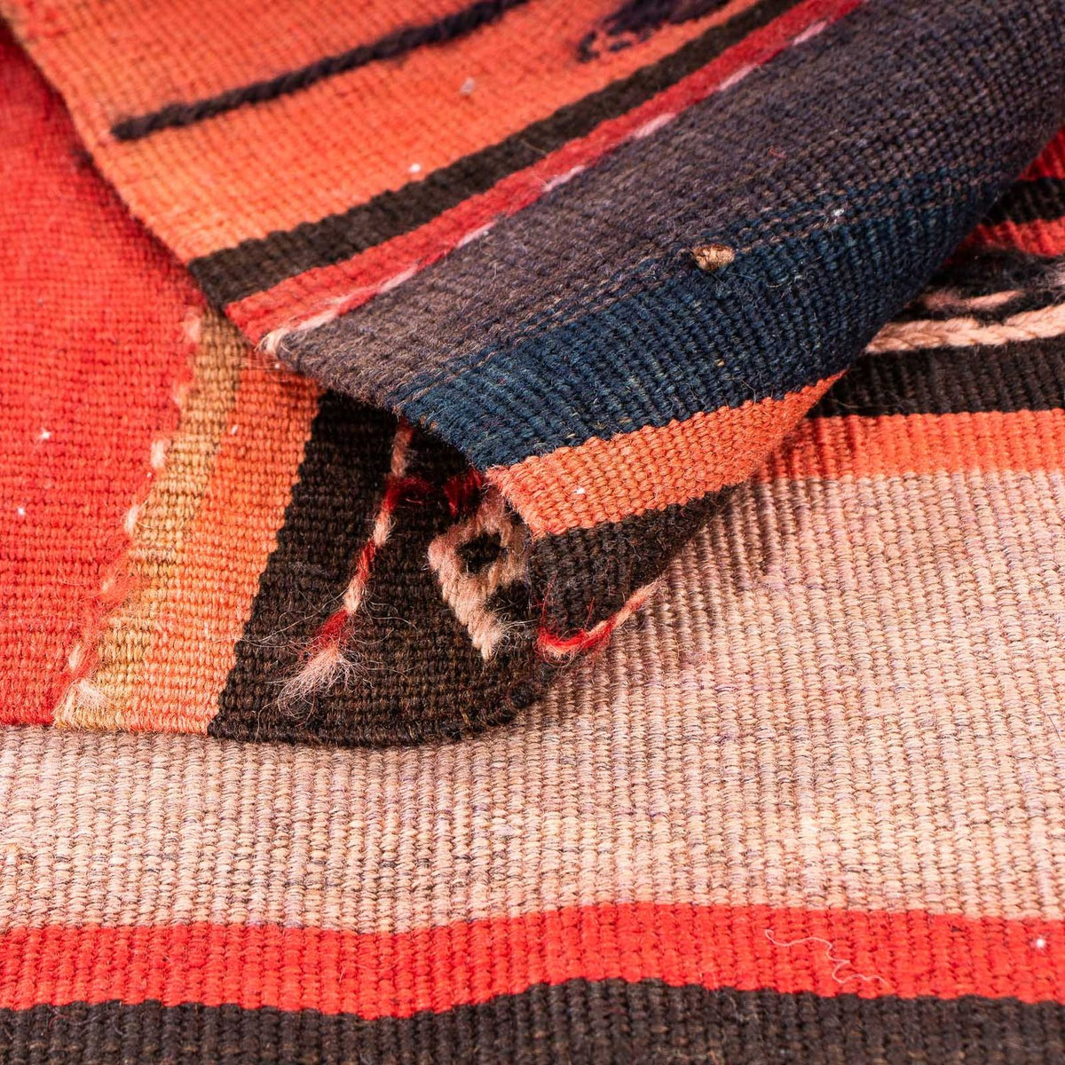 Dywan Kelim - Stary - 120 x 85 cm - wielokolorowy