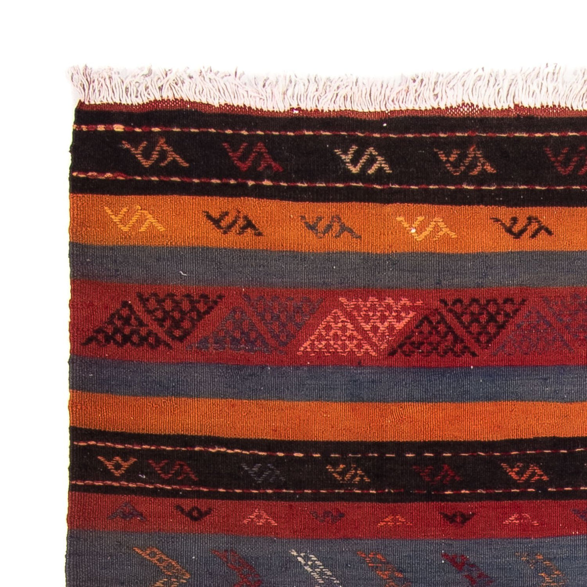 Dywan Kelim - Stary - 205 x 160 cm - wielokolorowy