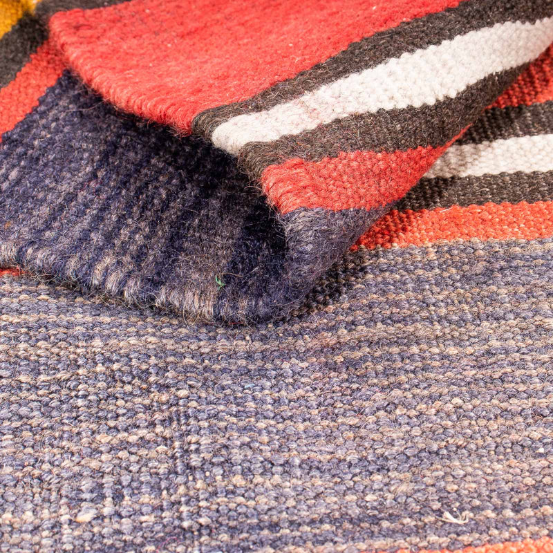 Dywan Kelim - Stary - 195 x 150 cm - wielokolorowy