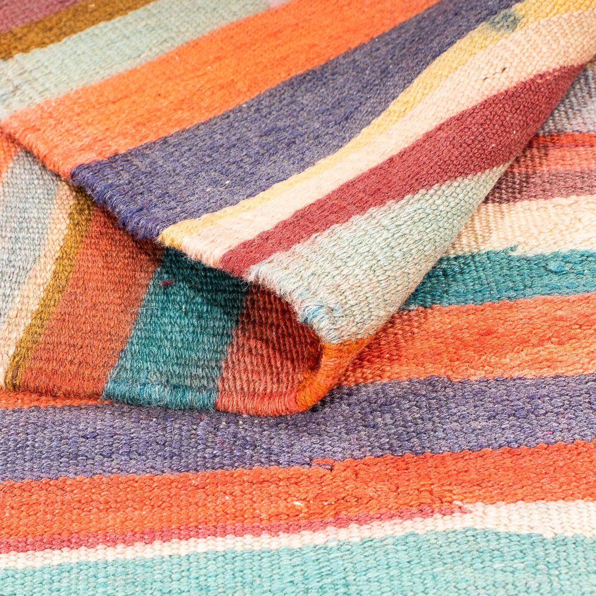 Dywan Kelim - Stary - 180 x 135 cm - wielokolorowy