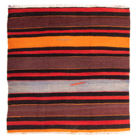 Dywan Kelim - Stary - 150 x 140 cm - wielokolorowy