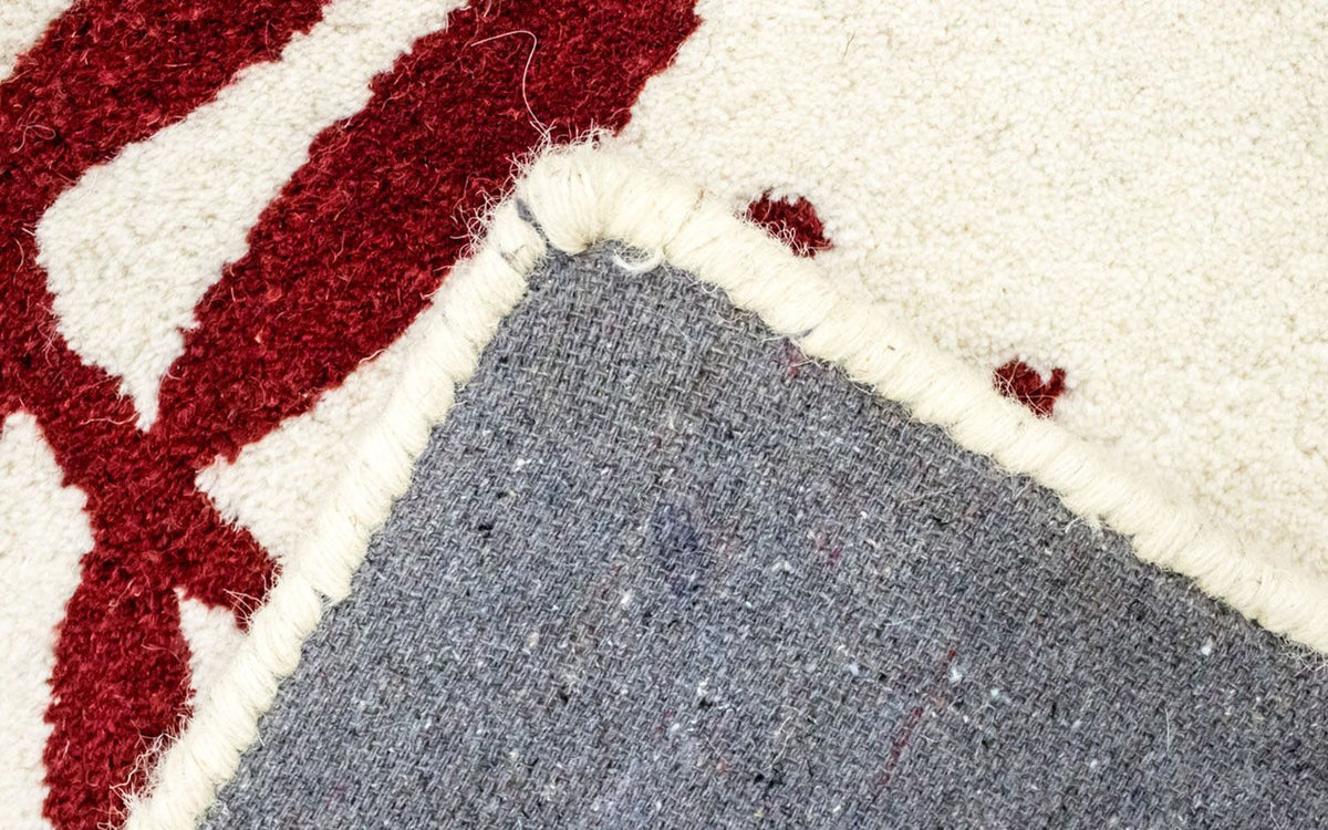 Dywan wełniany - 148 x 90 cm - beżowy