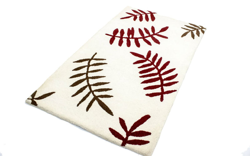 Dywan wełniany - 148 x 90 cm - beżowy