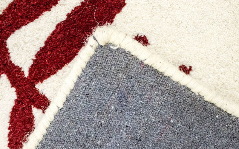 Dywan wełniany - 148 x 90 cm - beżowy