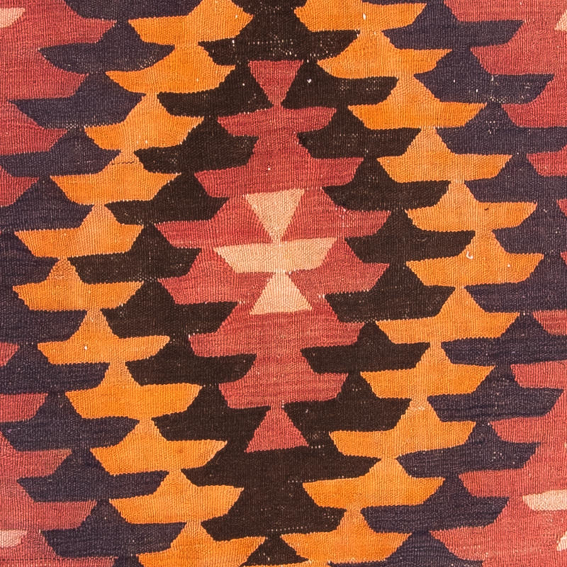 Biegacz Dywan Kelim - Stary - 390 x 130 cm - wielokolorowy