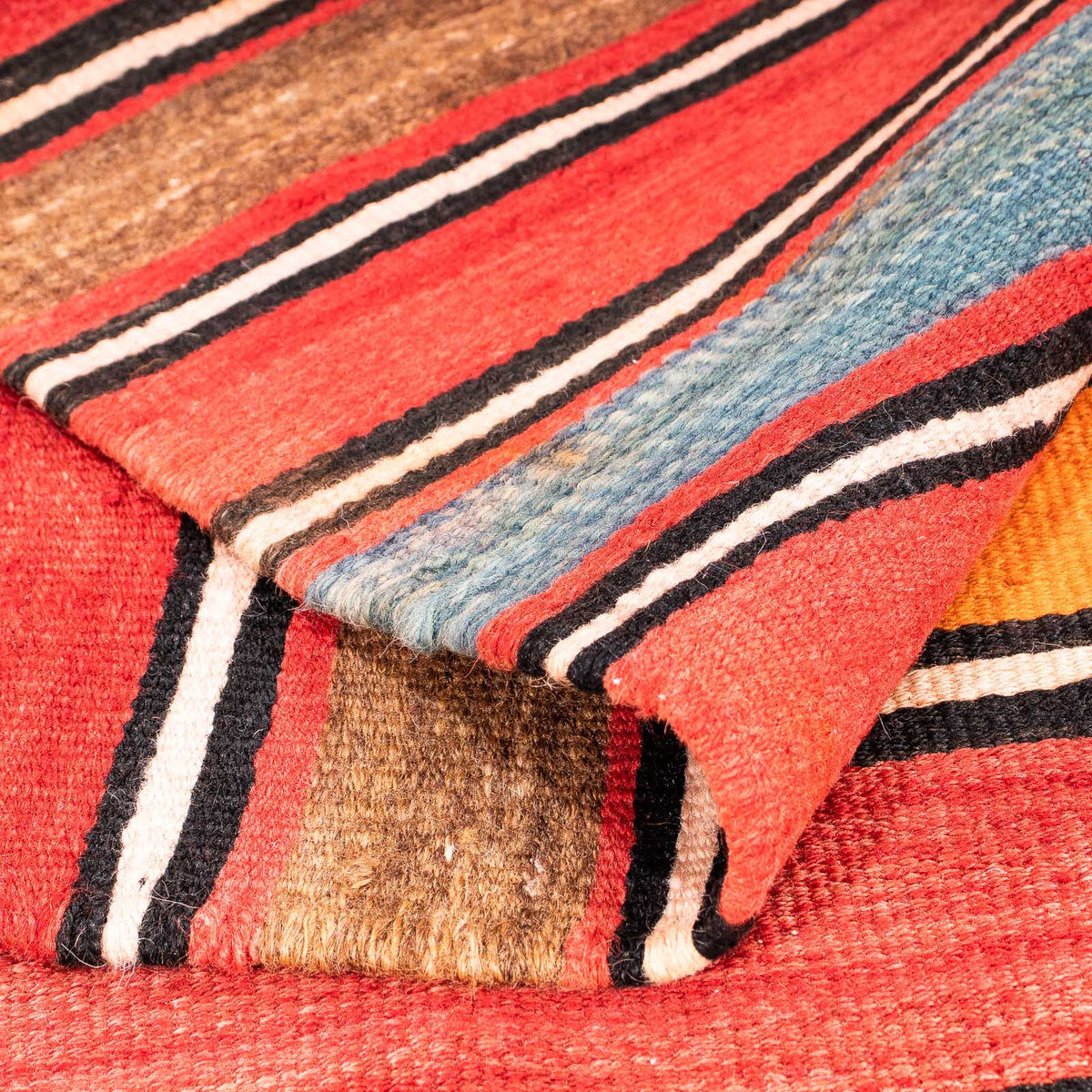 Dywan Kelim - Stary - 227 x 140 cm - wielokolorowy