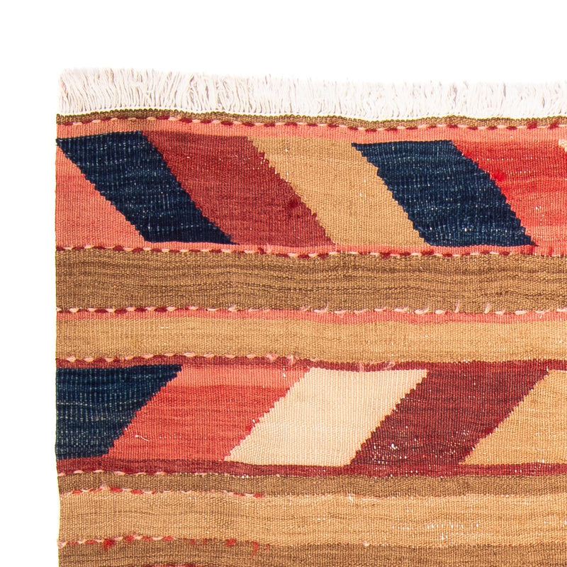 Dywan Kelim - Stary - 130 x 110 cm - wielokolorowy