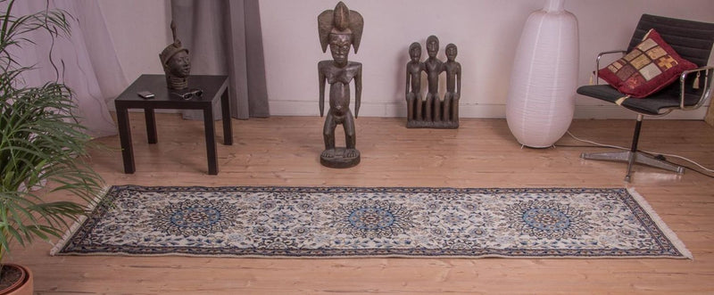 Biegacz Dywan perski - Nain - Królewski - 295 x 81 cm - beżowy