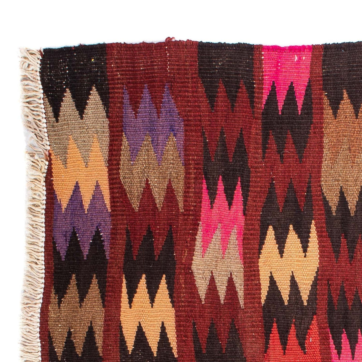 Dywan Kelim - Stary - 114 x 90 cm - wielokolorowy