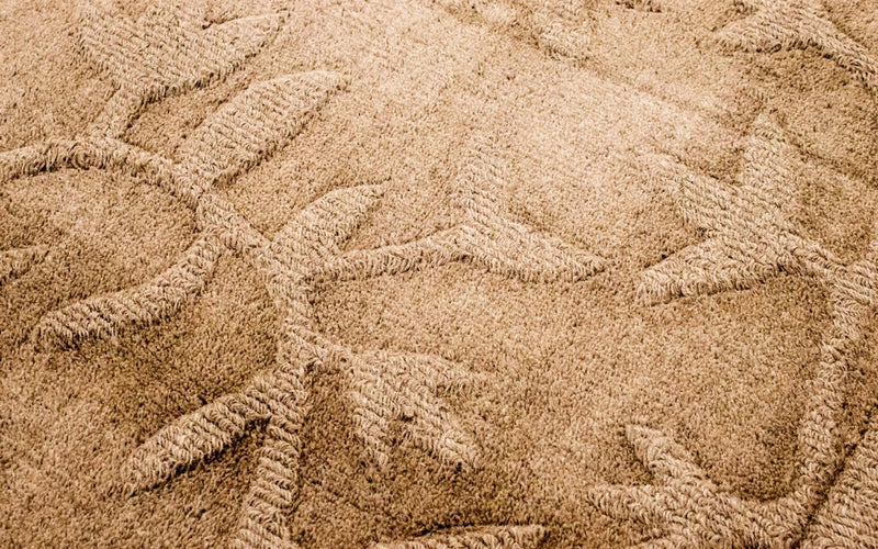 Dywan wełniany - 148 x 89 cm - brązowy