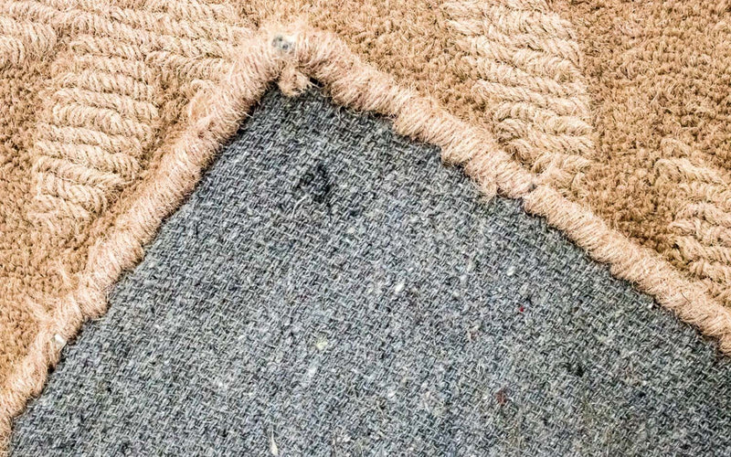 Dywan wełniany - 148 x 89 cm - brązowy